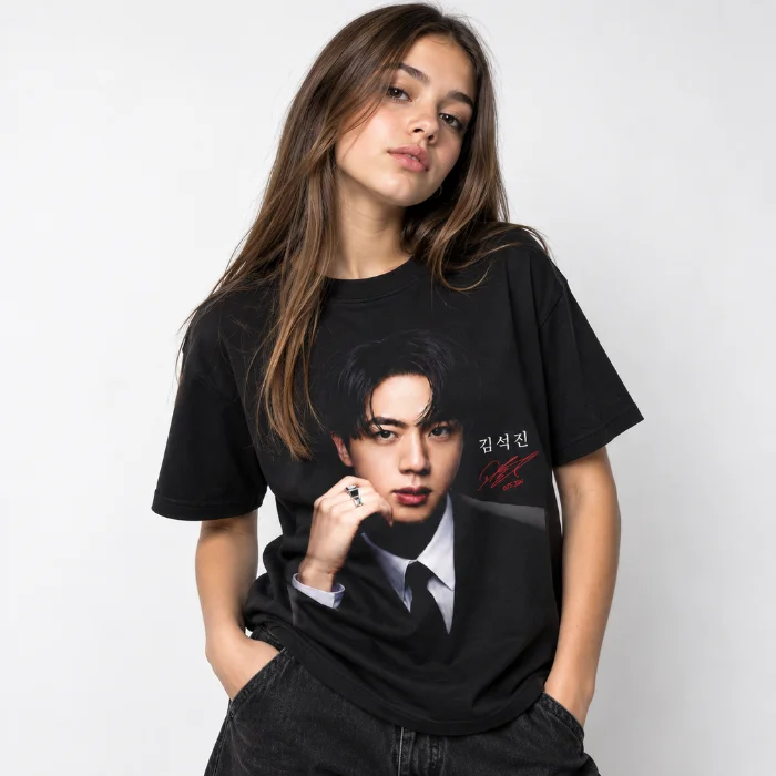 Remera Oversize "jin Bts" Niños