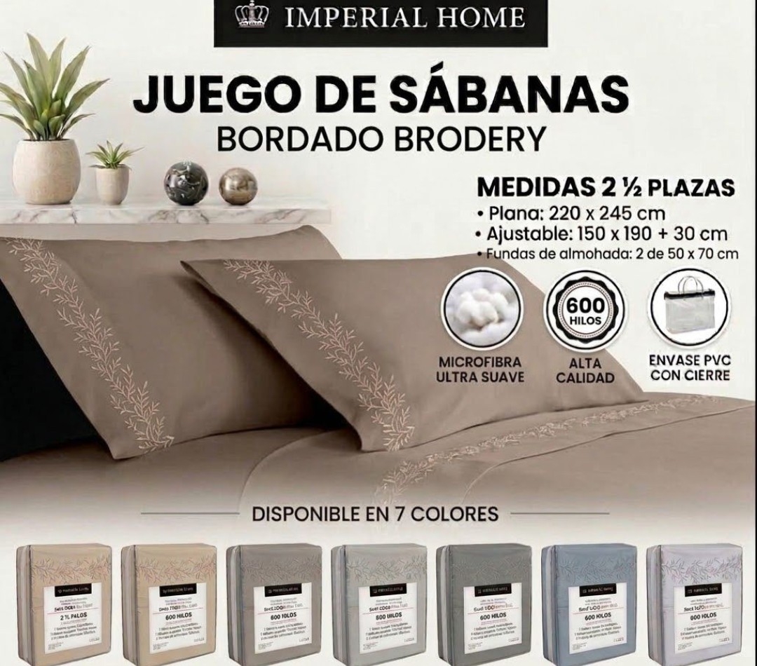 Sábanas Imperial con Broderi - Imagen 2