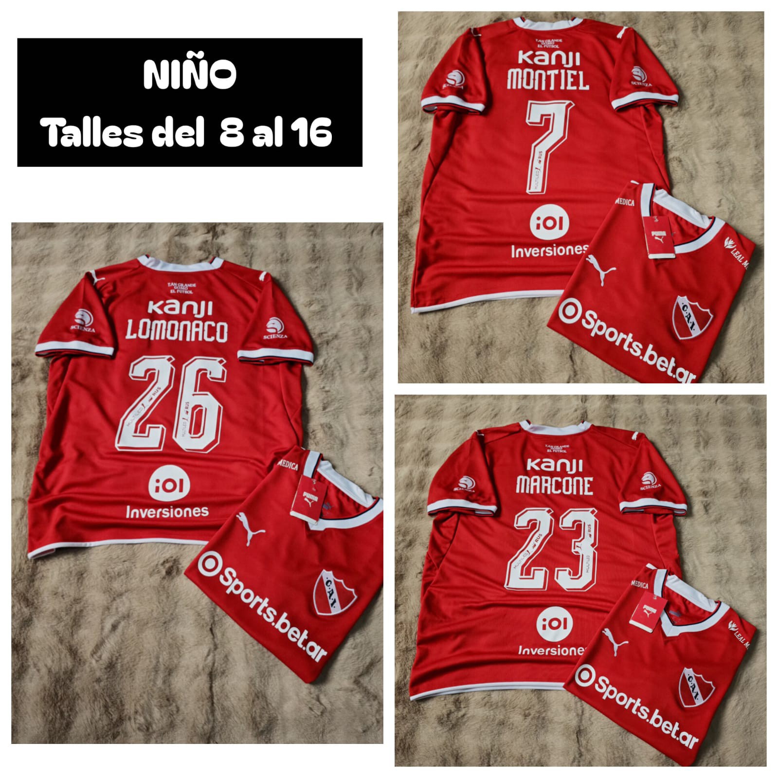 Camiseta Titular Independiente ,niño Modelo 2026. - Imagen 3