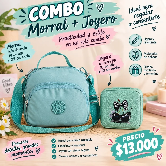 Morral + Joyero Combo Día de la Madre