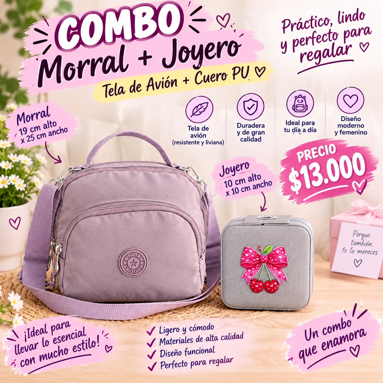 Morral + Joyero Combo Día de la Madre - Imagen 2