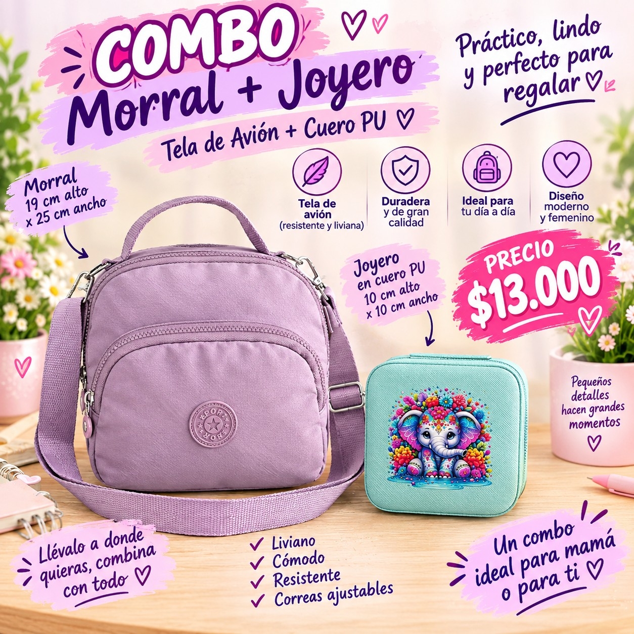 Morral + Joyero Combo Día de la Madre - Imagen 4
