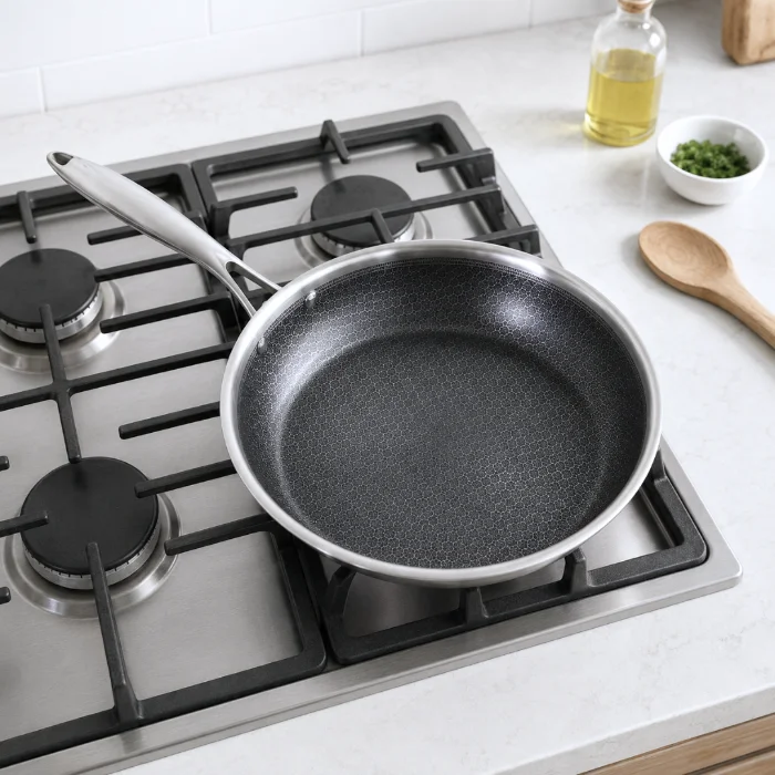 Sarten Antiadherente 30 Cm Acero Inoxidable Steel - Cod: Sbk-us1310