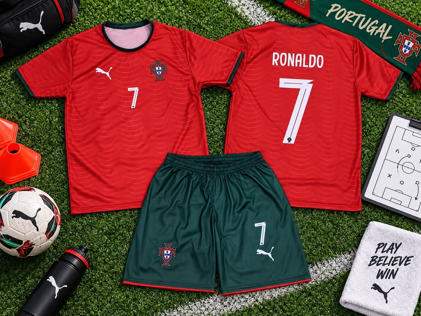 Conjunto Portugal Ronaldo Niño Sublimado - Imagen 2