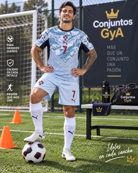 Conjunto Portugal Ronaldo Adulto Sublimado
