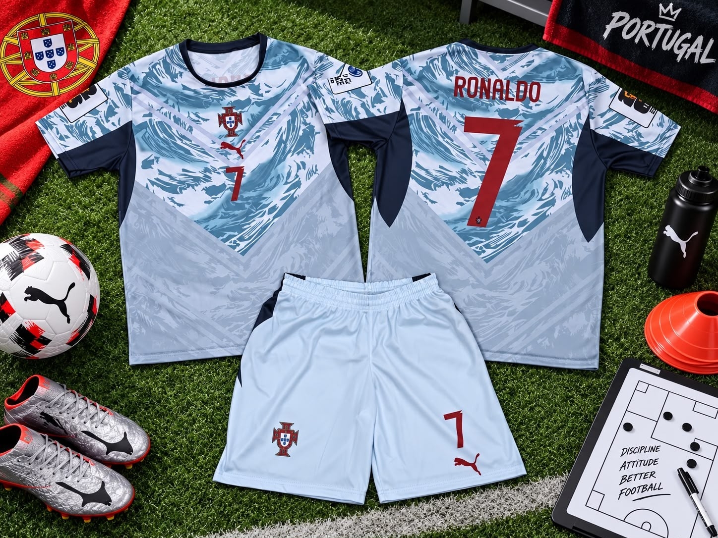 Conjunto Portugal Ronaldo Adulto Sublimado - Imagen 2
