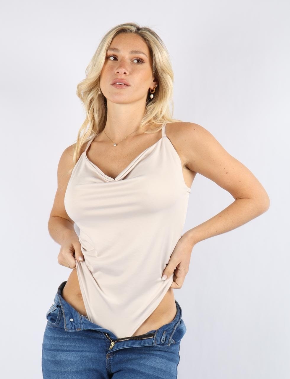 Body Musculosa Escote Buche Microfibra - Imagen 2