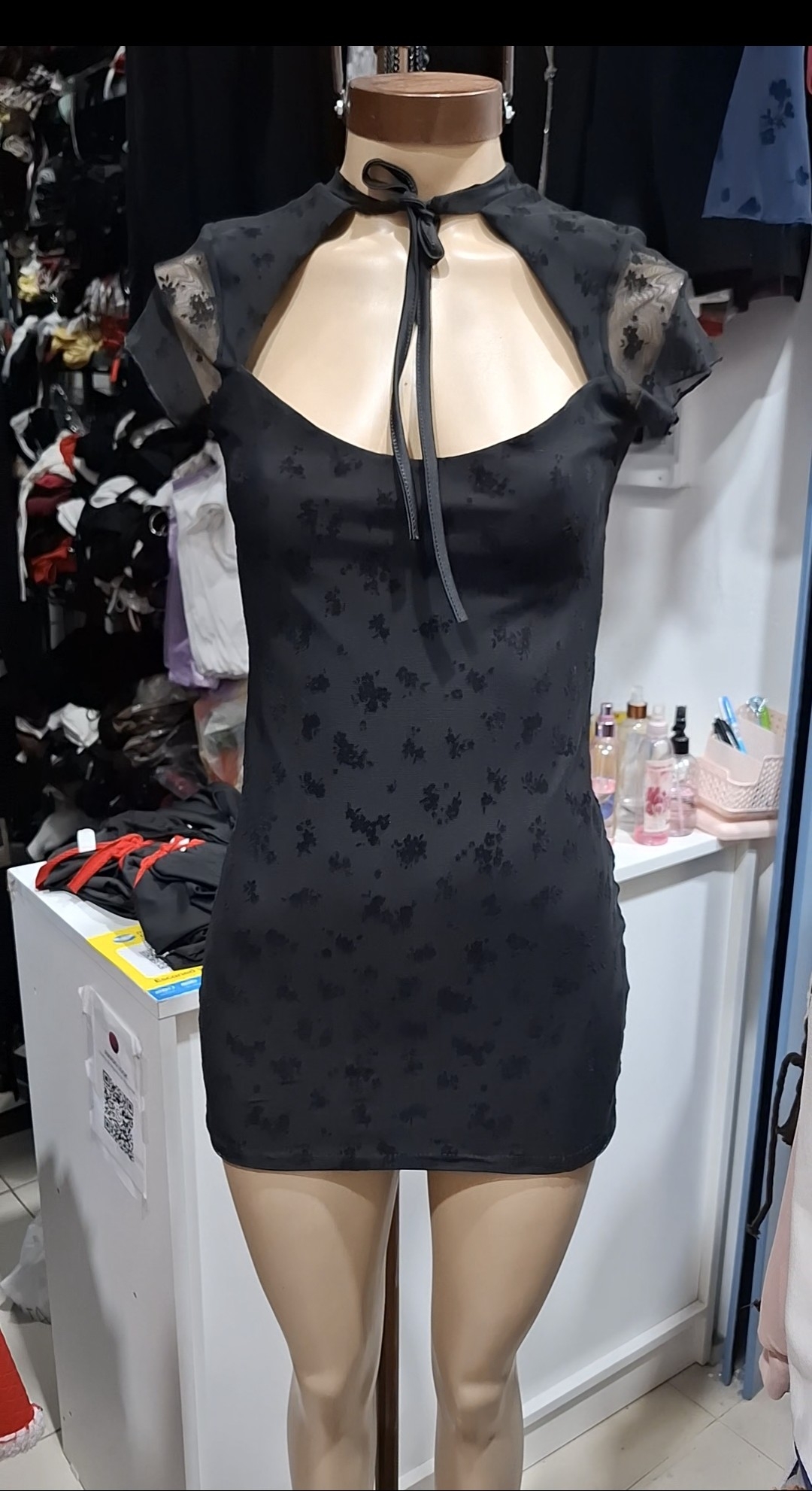 Mini Vestido e Tul Flock Forrado - Imagen 2