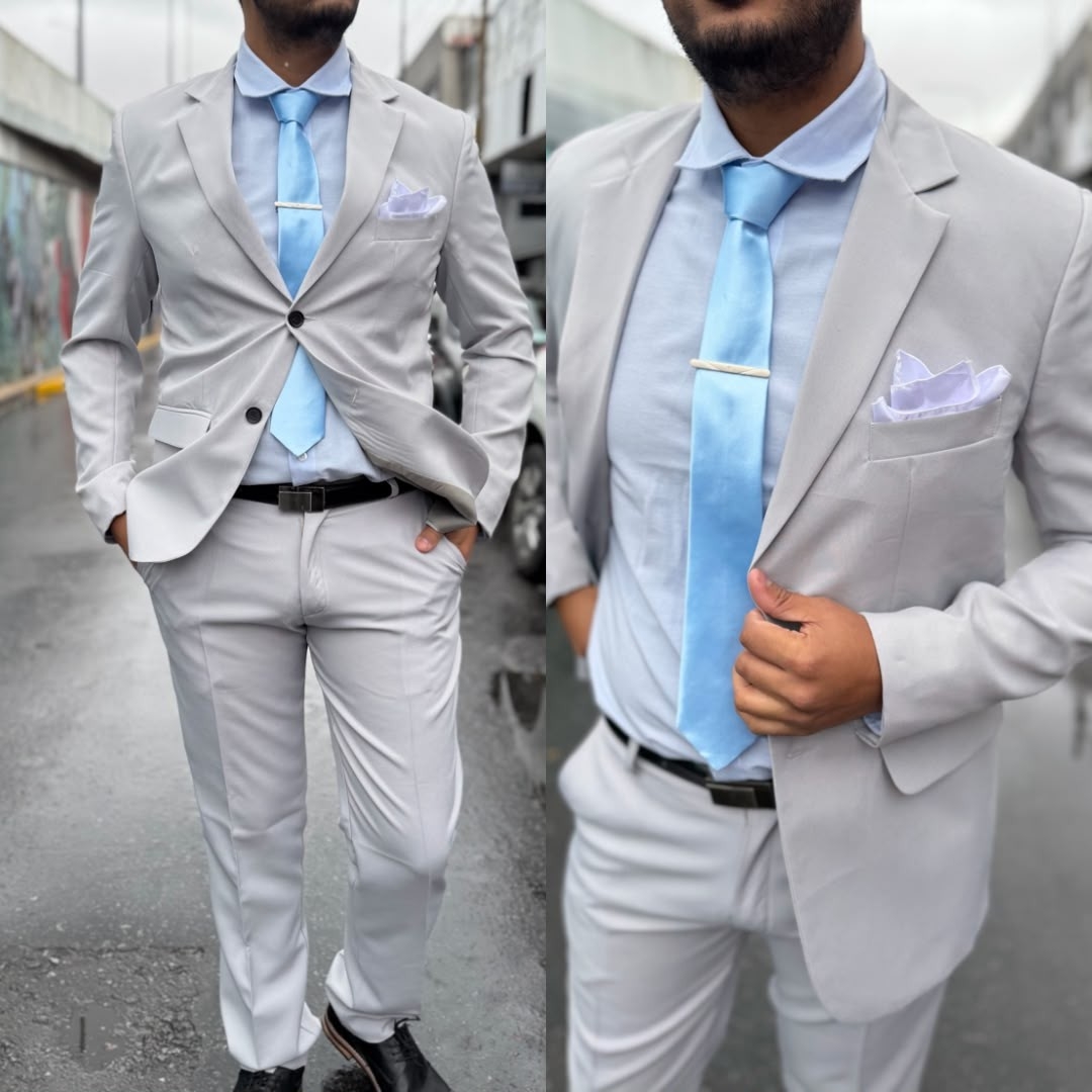Trajes de Hombre Azul Francia 2 Piezas - Imagen 4