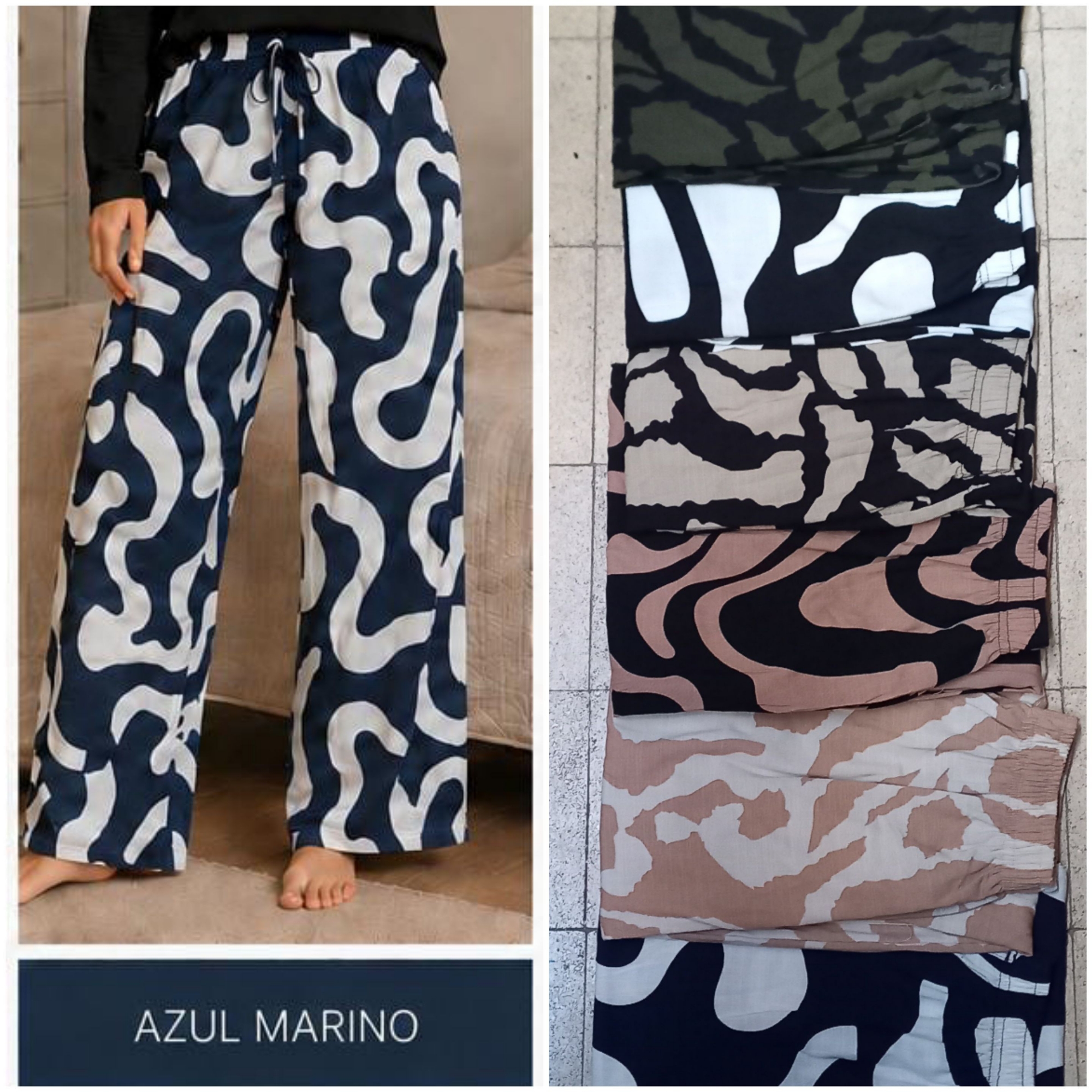 Pantalones de Lino Estampada - Imagen 3