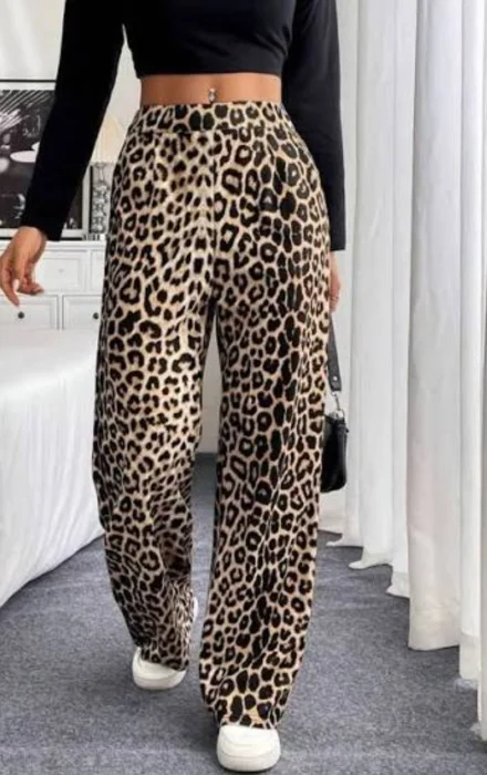 Pantalón Recto de Haway Animal Print