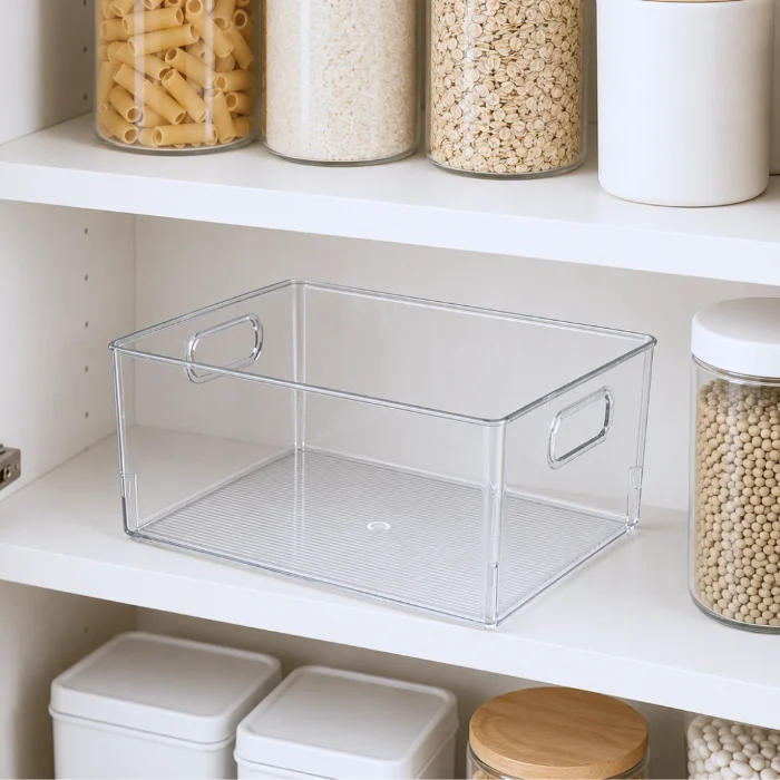 Canasto Bim Transparente con Manija Mediano - Cod: Sbk-us1035