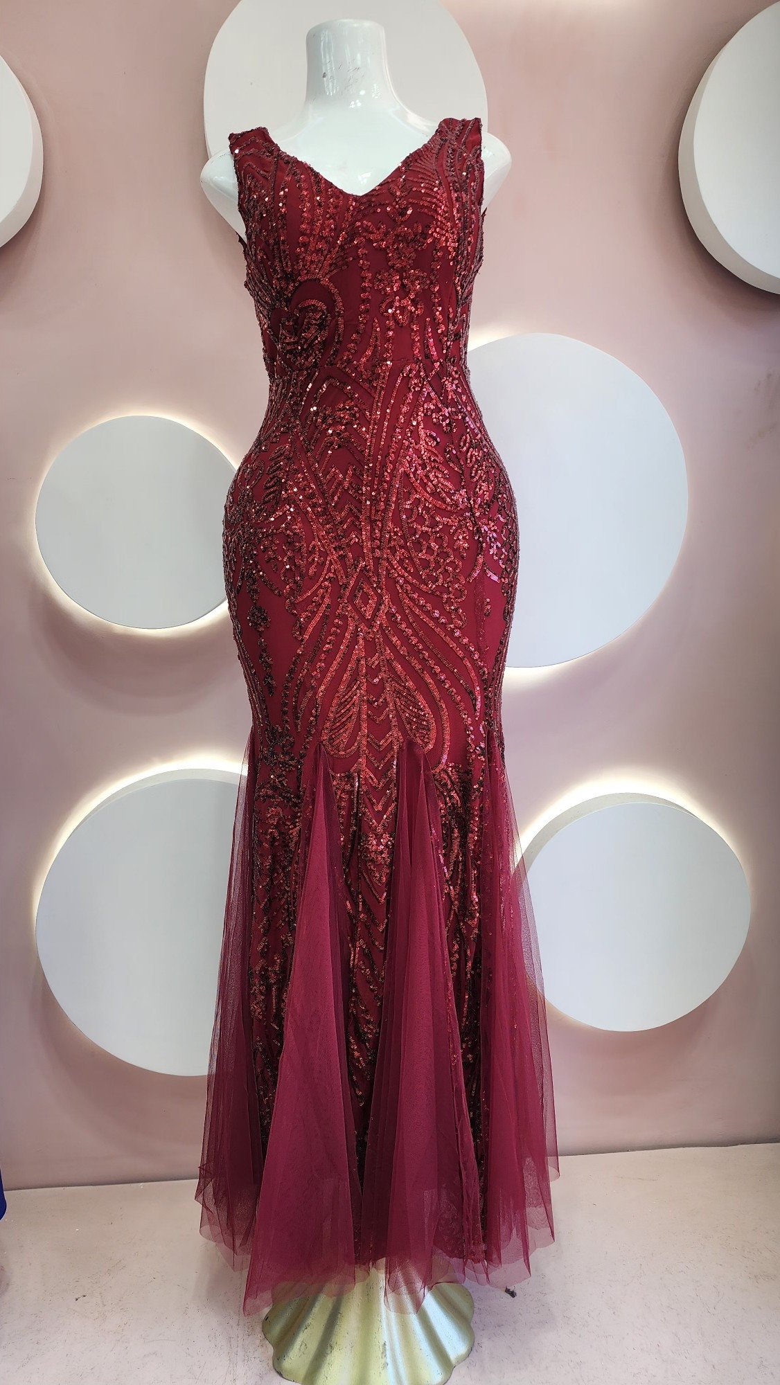 Vestido Lentejuelas Cola Sirena - Imagen 2