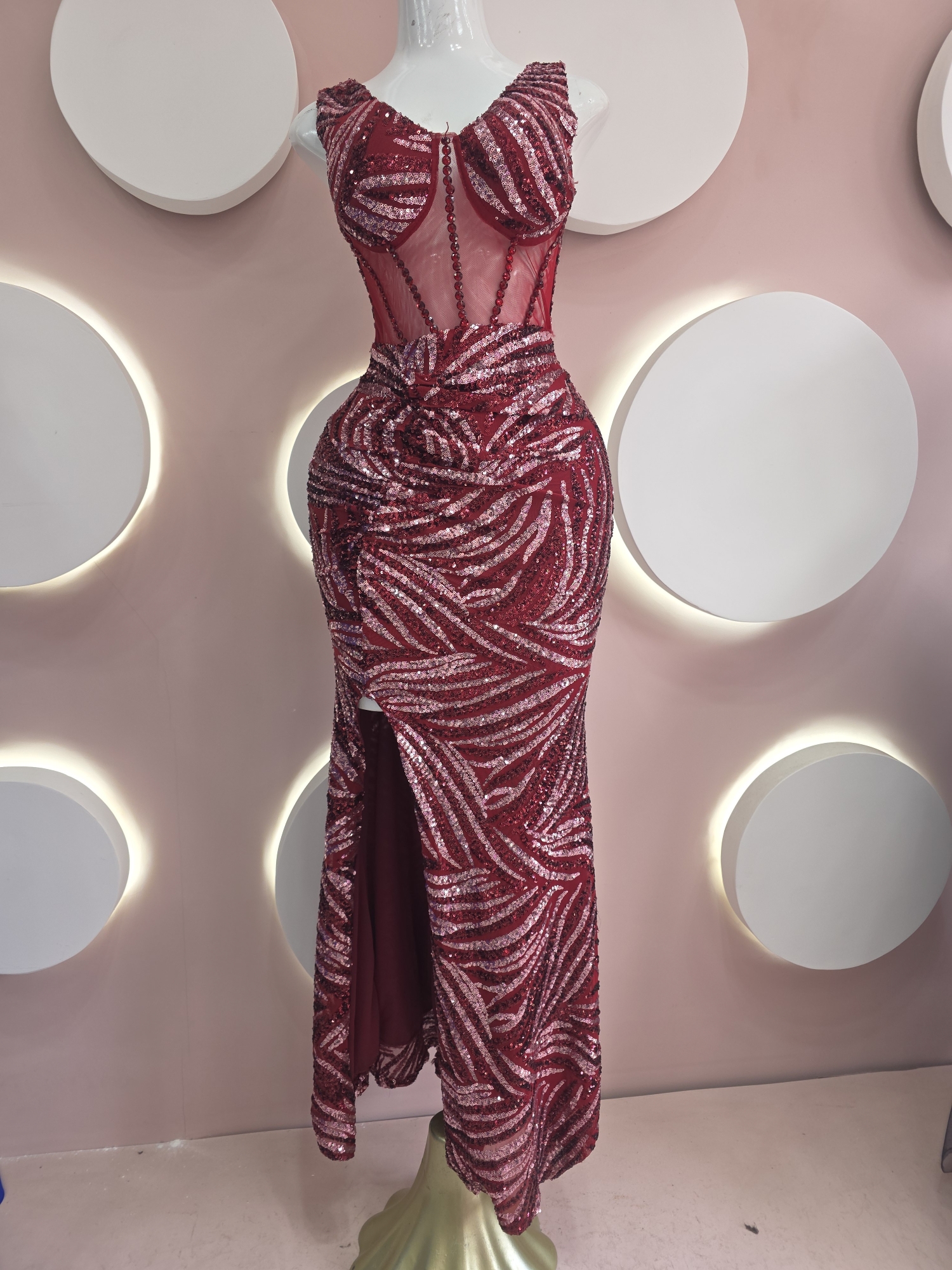 Vestido Lentejuelas Corset - Imagen 4