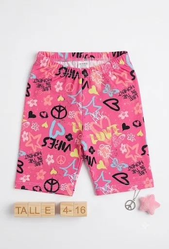 Biker Estampada de Nena (venta por Mayor)