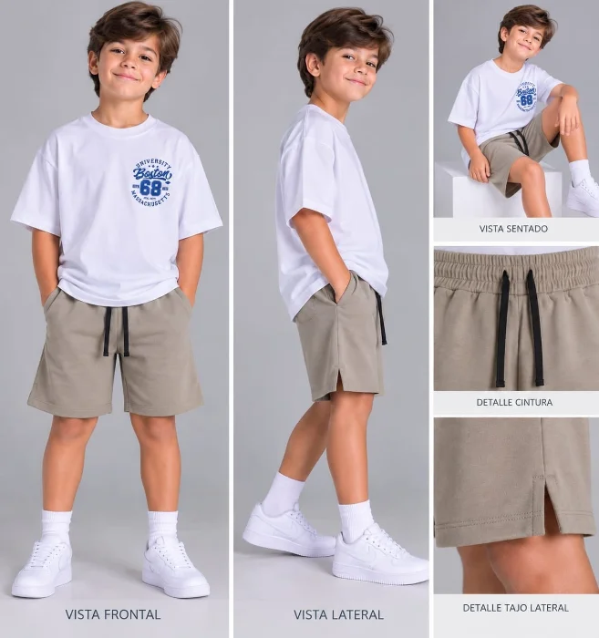Remeras y Short Niños  ( Jersey / Rustico Algodon Peinado )
