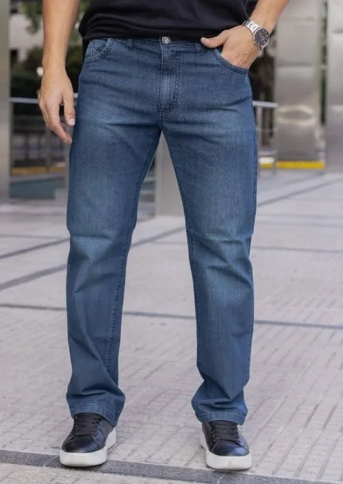 Pantalón Jeans Corte Clasico Rigido