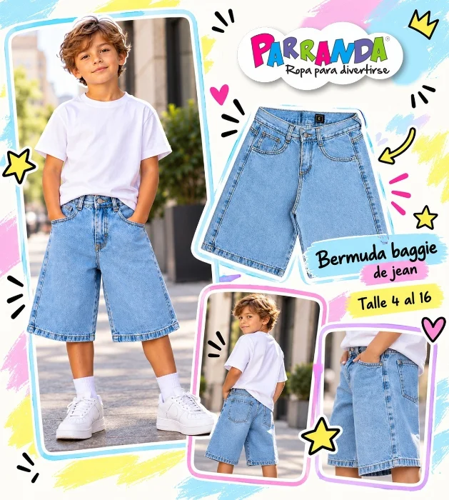 Bermuda Baggie Jean Niño