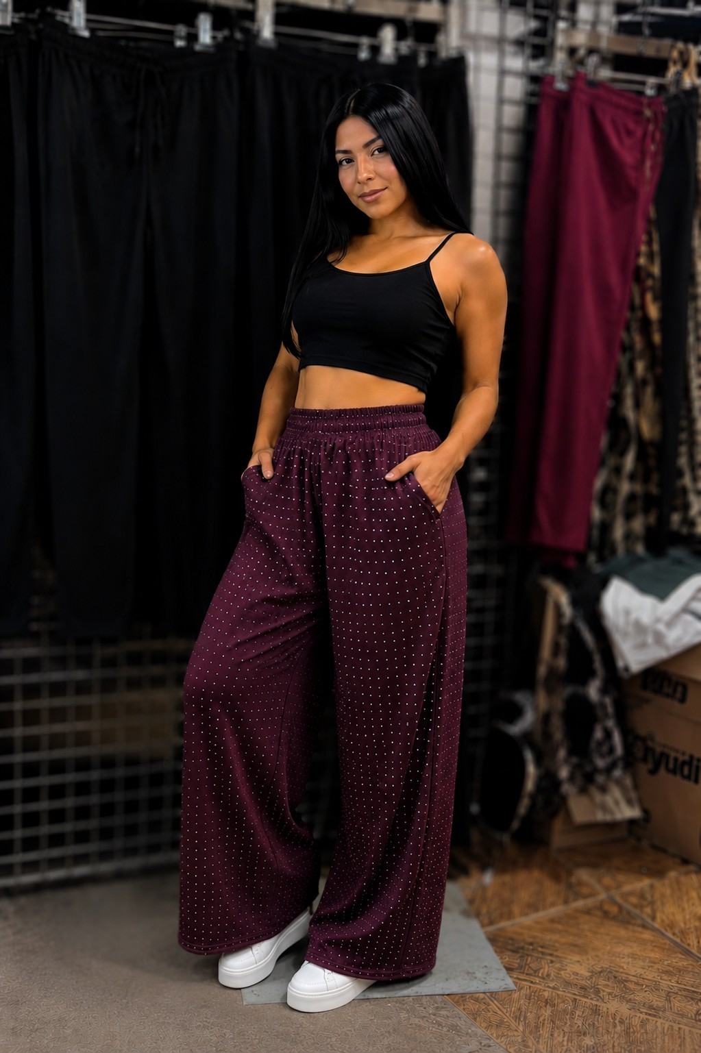 Palazzo de Lycra con Strass  Fabricante - Imagen 3