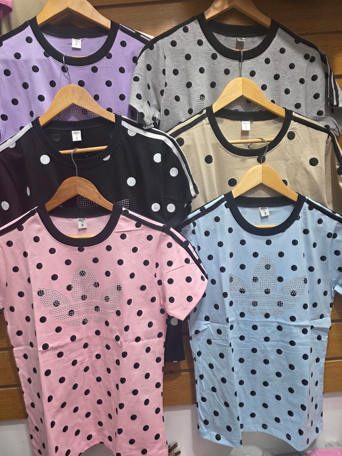 Remera Lunares 2 al 6 con Stras Algodon Peinado - Imagen 2