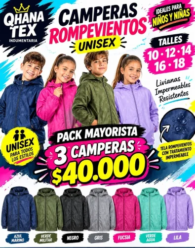 Pack 3 Camperas Rompevientos