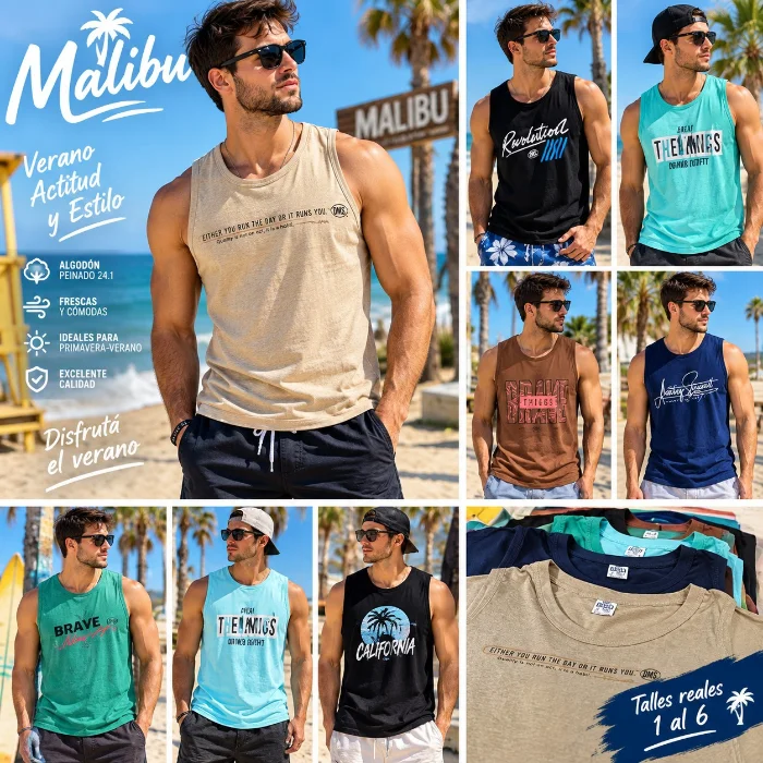 Musculosas Algodon Peinado Malibu 2026