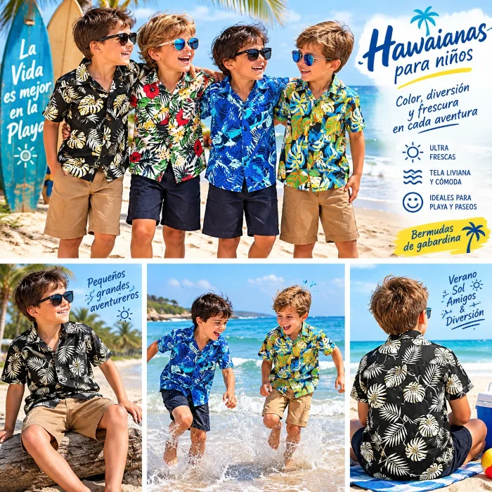 Camisas Hawaianas la Vida Es Mejor en la Playa