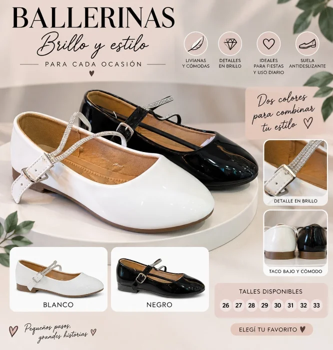 Zapatito de Fiesta de Niña/ Bellerina