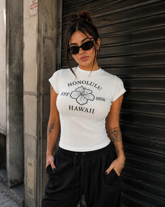 Remera Honolulu Dtf+ Strass