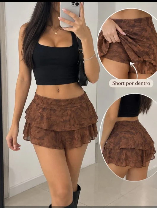 Pollera Encaje Vuelo