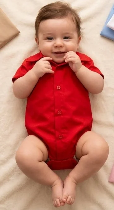 Body Camisa Bebe Liso Mc