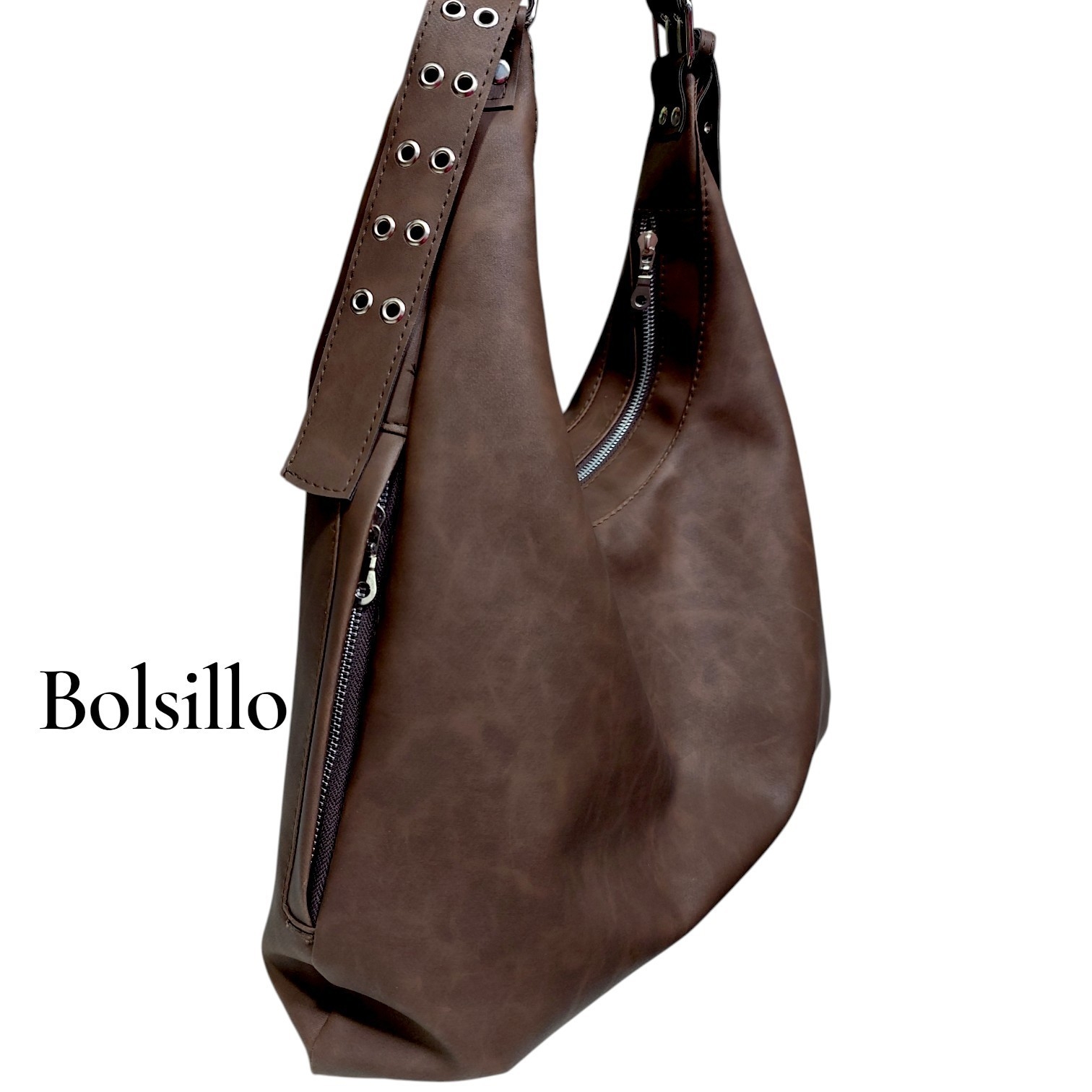 Bolso Boho Xl Línea Premium, Tira Regulable, Forrada 41×28× Prof 11 Cm Aprox - Imagen 3