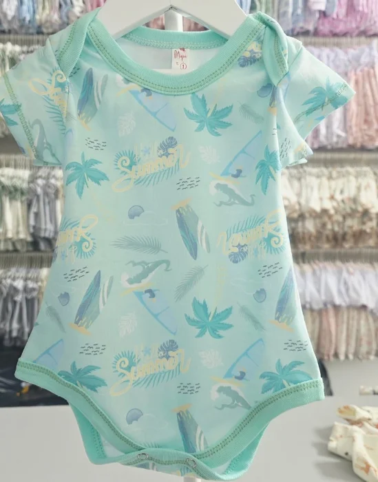 Body Bebe Cuello Americano Jersey Estampado