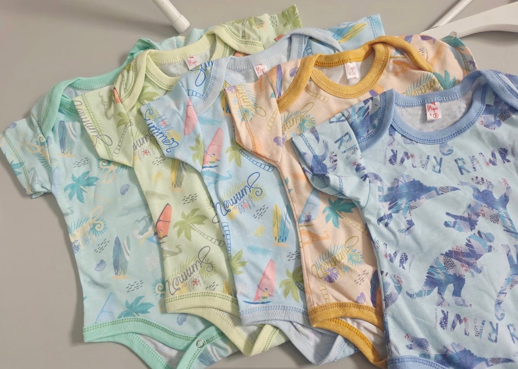 Body Bebe Cuello Americano Jersey Estampado - Imagen 2
