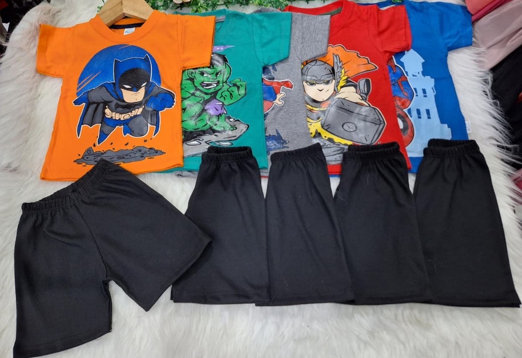 Conjunto Bebe Súper Héroe Algodón Peinado - Imagen 2