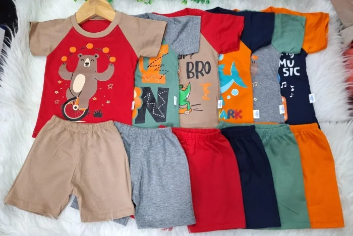Conjunto Bebé Ranglan Algodón Peinado
