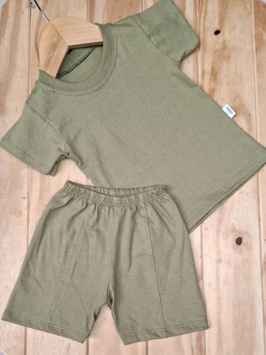 Conjunto Bebe Liso Algodón Peinado