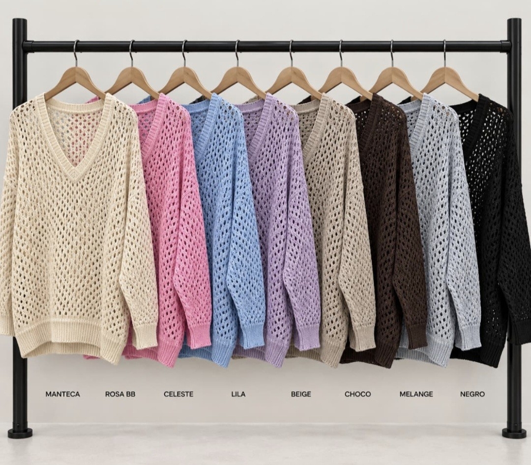 Sweater Calado Jesy (hilo Añgodon) - Imagen 3