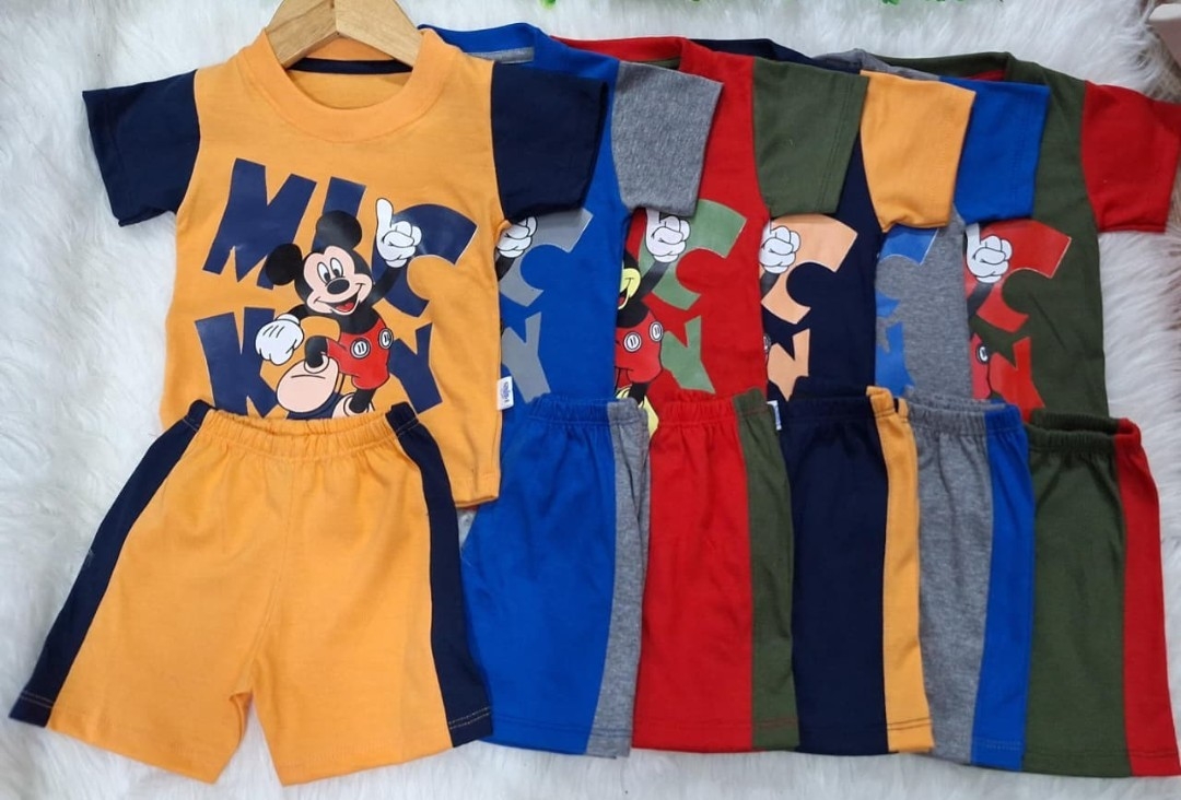 Conjunto Bebe Mickey  Algodón Peinado - Imagen 3