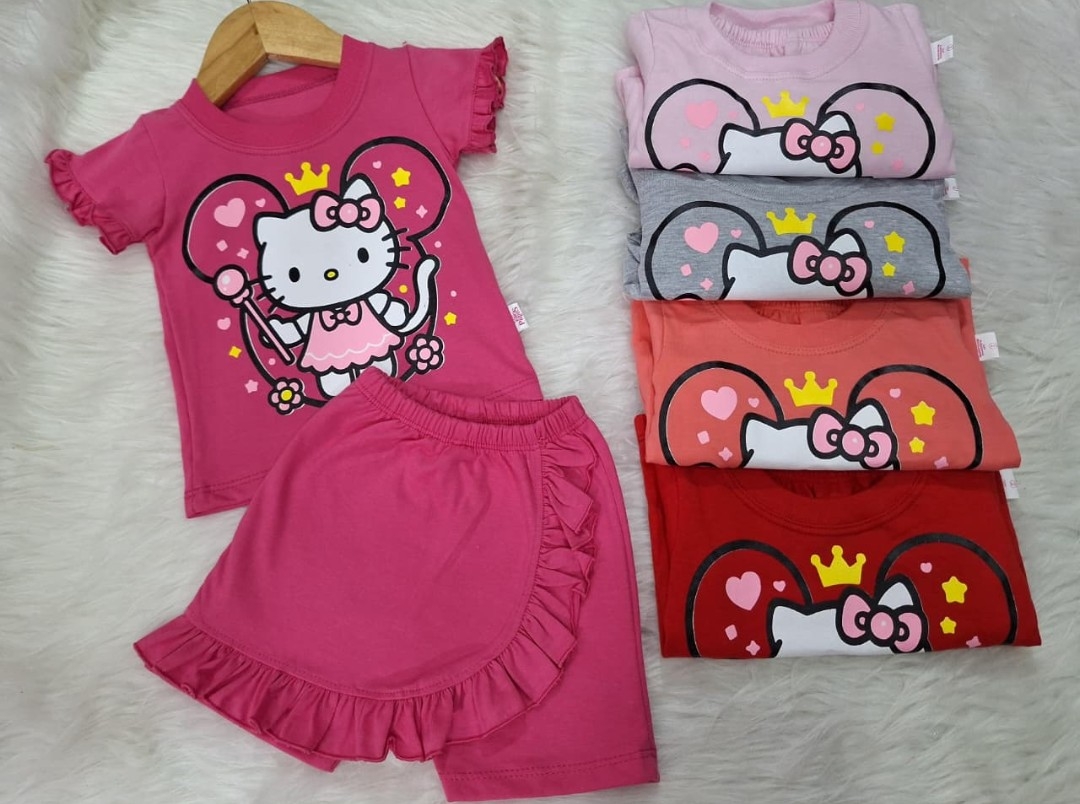 Conjunto Beba Short Pollera Algodón Peinado - Imagen 2