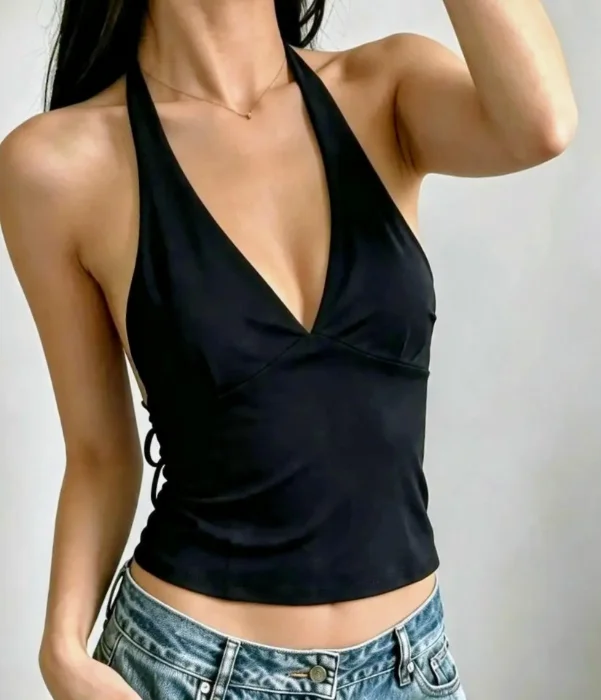 Top Escote en V con Tirantes