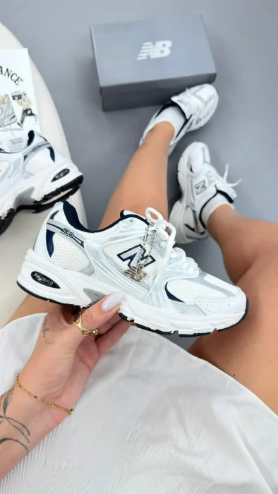 Zapatillas Nb 530 Retro Luxo Blanco Importadas