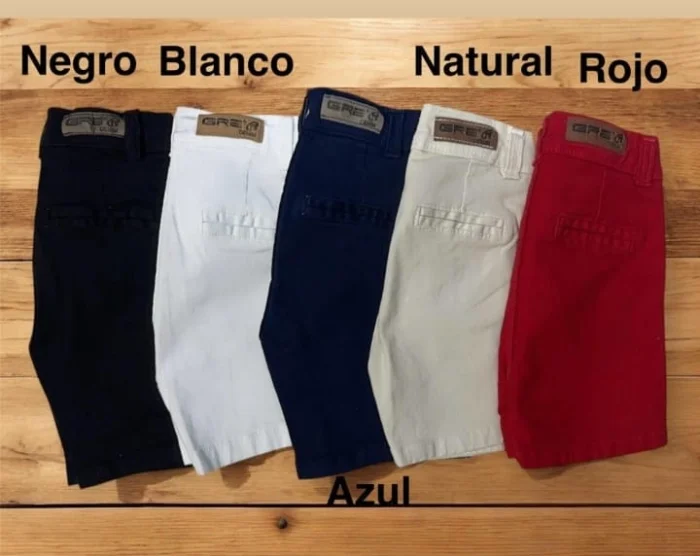 Bermuda Chino Niño Gabardina Premium