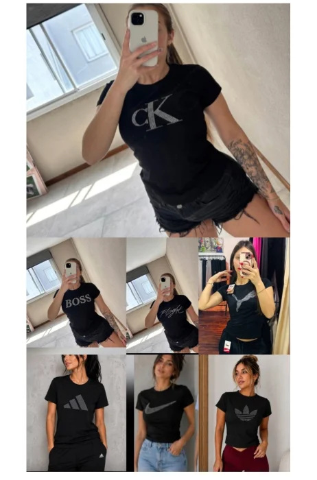 Remeras con Strass X  Mayor