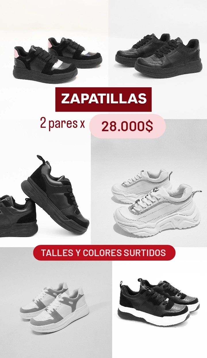 Promo Zapatillas  2 Pares X 28.000$ - Imagen 2