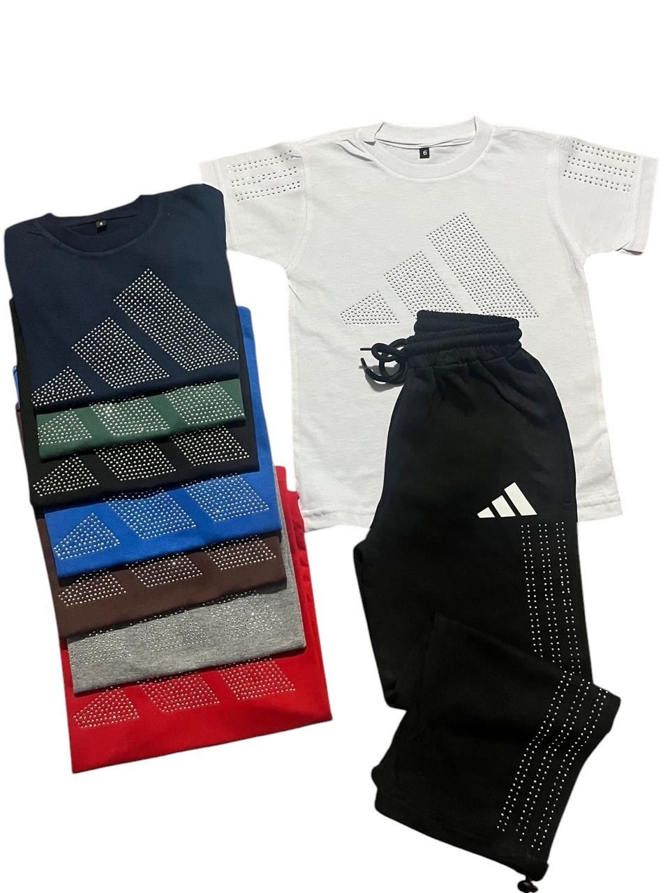 Remeras Más Pantalón con Strass Recto Rústico Peinado de Niños con Regulador(unixes) - Imagen 2