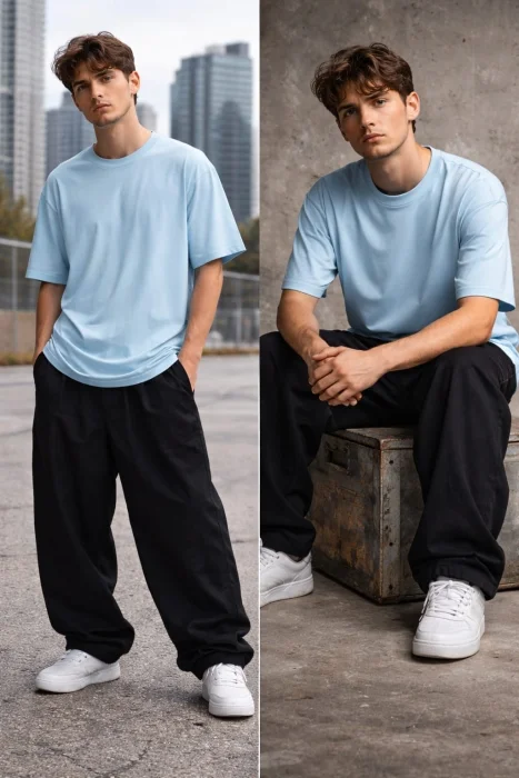 Remeras de Hombre Lisas de Algodón Peinado