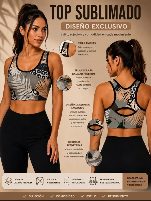 Top Sublimado Tira Ancha
