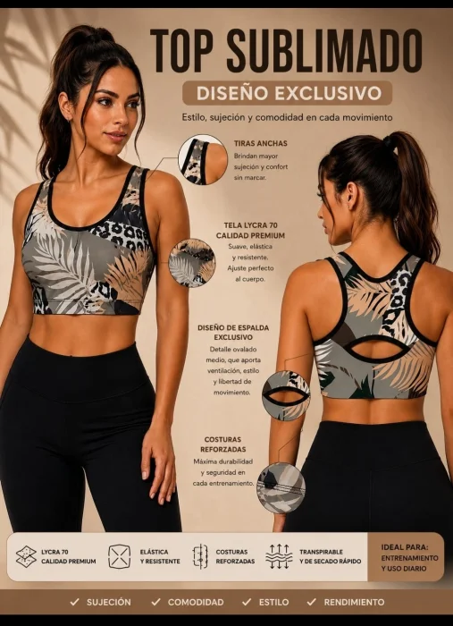 Tops Sublimado Tira Ancha