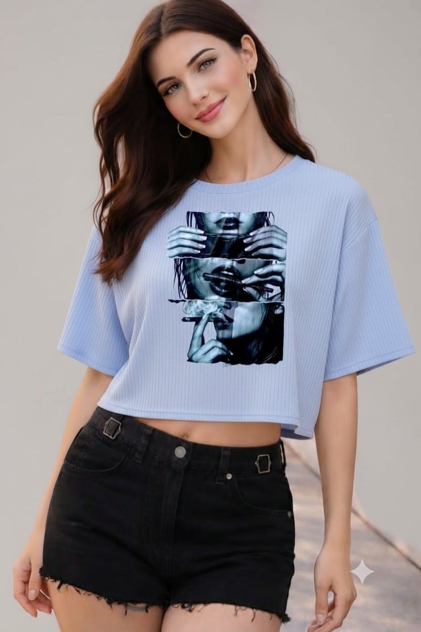 Crop de Dama Talle Único Tela Morley Ratier - Imagen 2